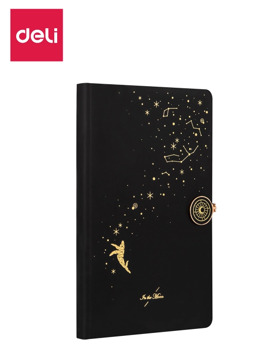 Книжка записная 120л 270*195 мм (черные) 3339 Deli, 3339-bk - 