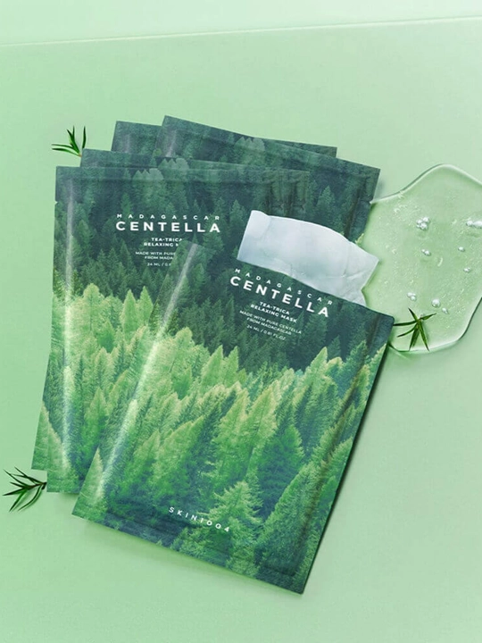 Маска для проблемной кожи с акне SKIN1004 Madagascar Centella Tea-Trica Relaxing Mask
