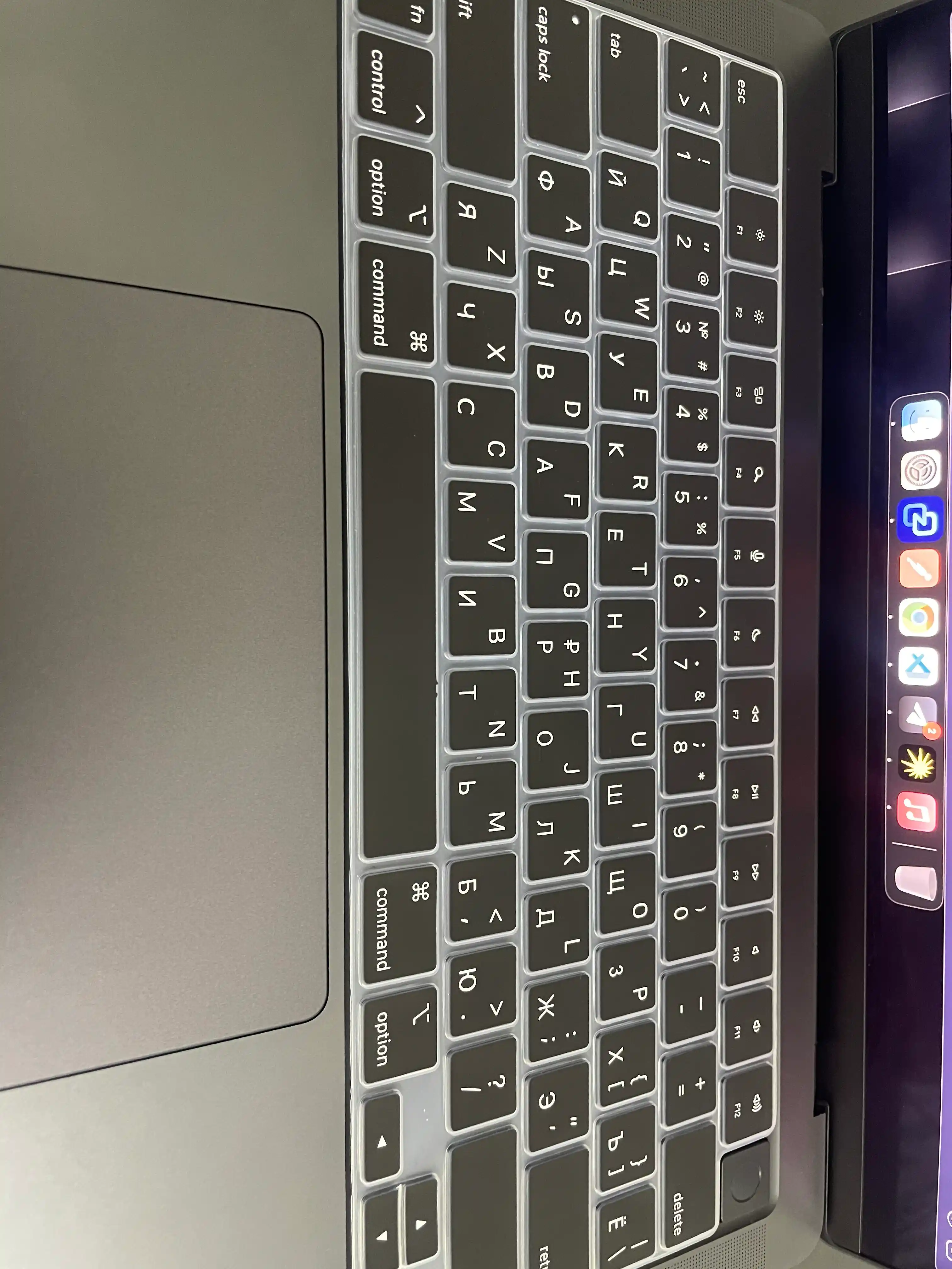 Чехол для клавиатуры MacBook Pro 14/16/ Air 15.3/13.6,Neo,M5, M4, M3, M2, M1, Max, Rus/Eng