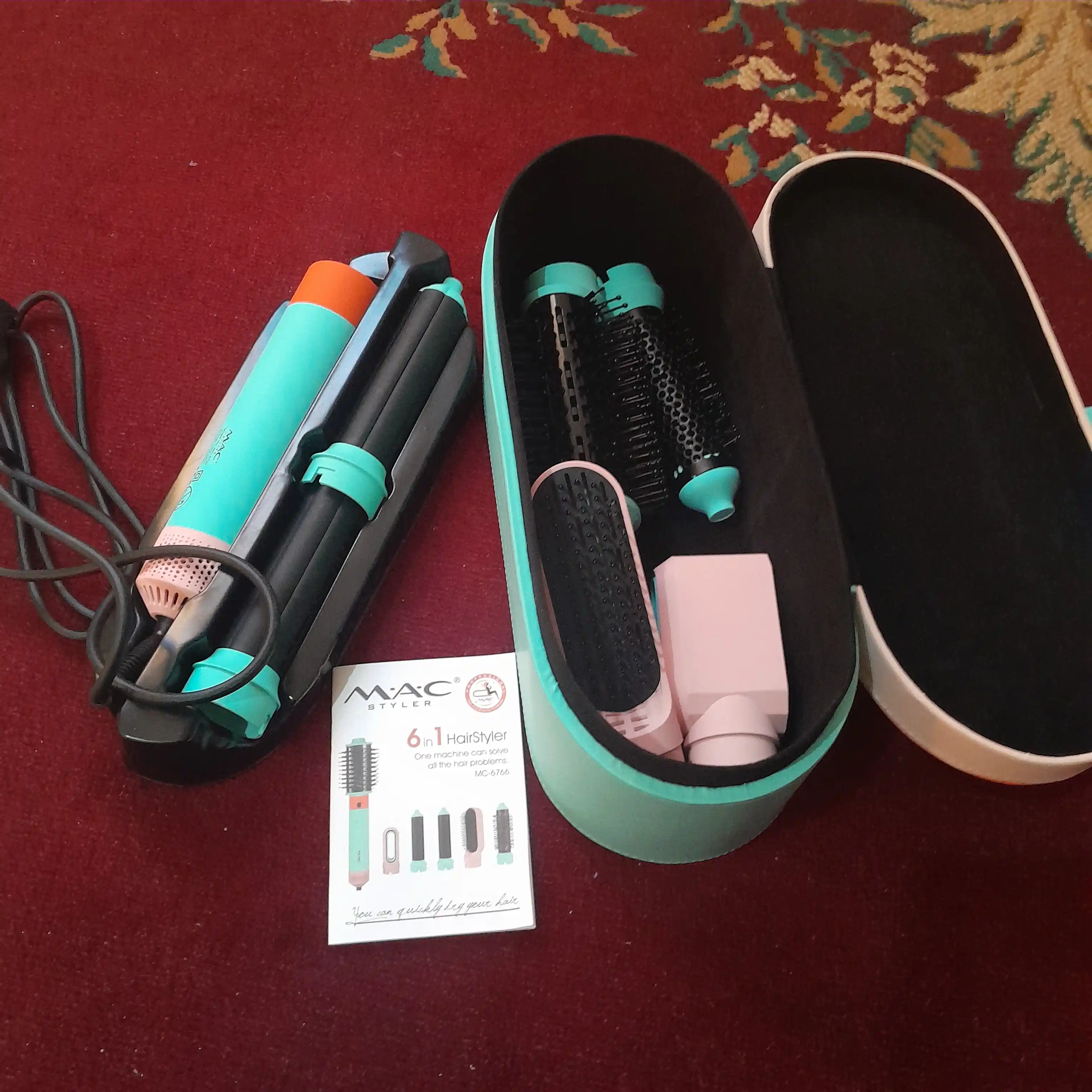MAC styler soch uchun fen MC-6766, 6 tasi 1 da, havoda tekislash va avtomatik tekislash