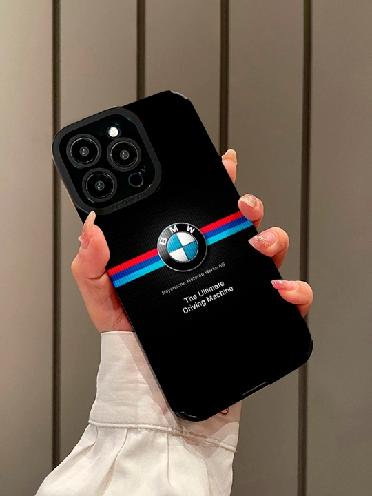 IPhone 11/12/13/14/15/16 Pro, Pro Max - BMW, Mercedes va Porsche logotip silikon chexollar 