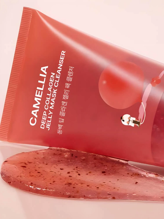 Очищающая гель-маска с коллагеном Round Lab Camellia Deep Coollagen Jelly Mask Cleanser