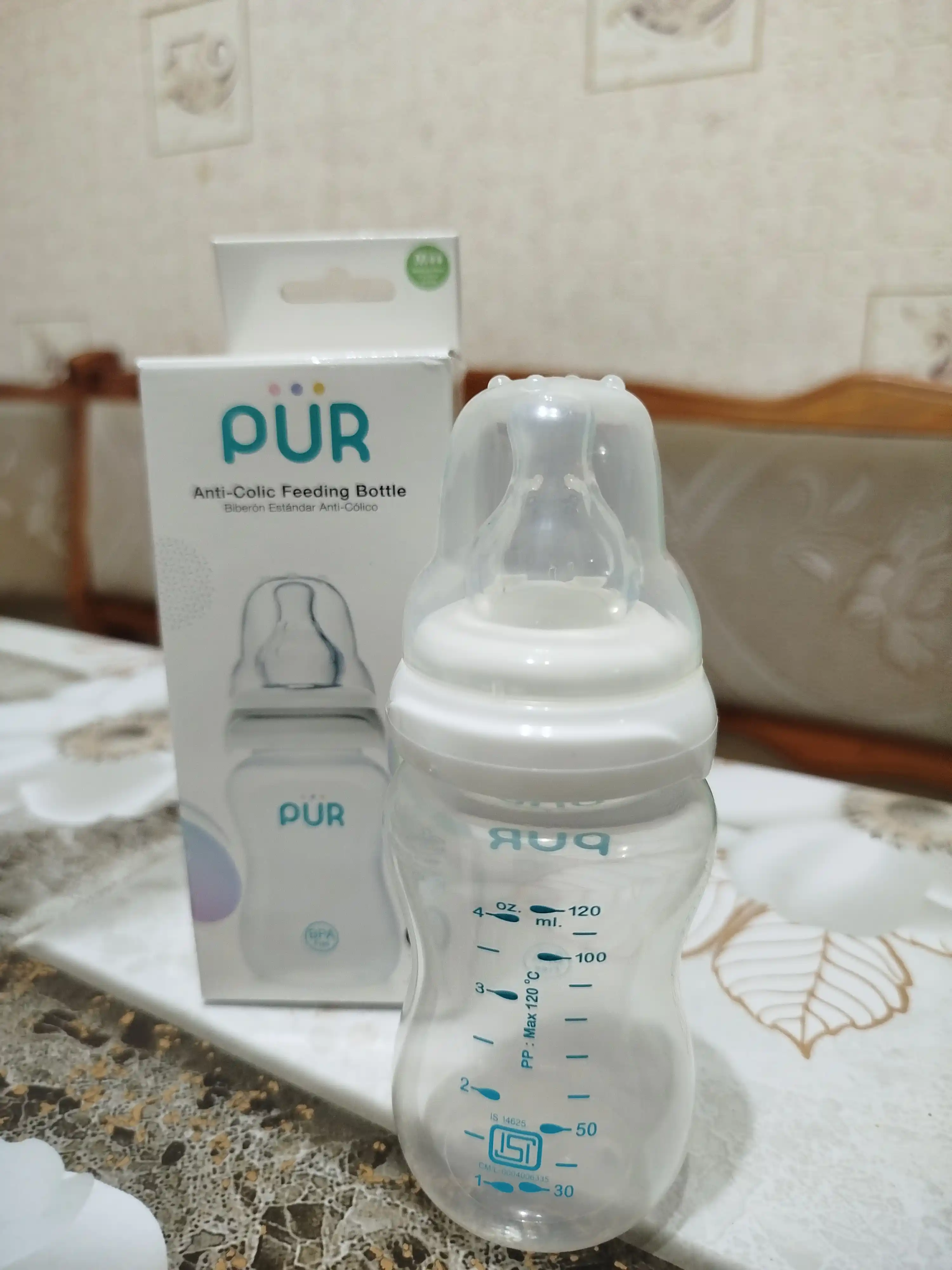 Yupqa bo'yinli pur Comfort Feeder shishasi, 120 ml 1602