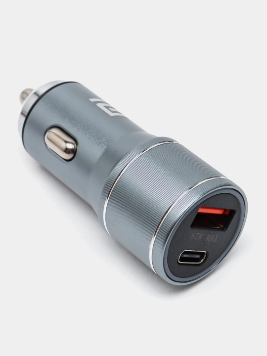 Avtomobil uchun tezkor zaryad qurilmasi, USB-A + Type-C, 67 Vt