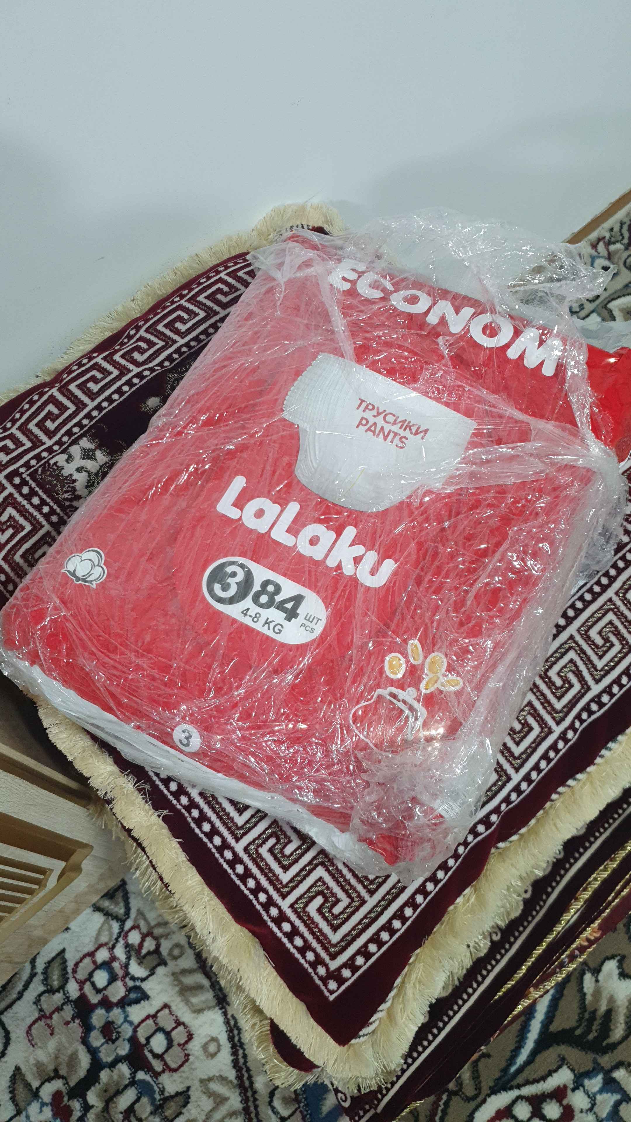 Trusik tagliklar, LaLaKu ECONOM, 3 o‘lcham, 4-8 kg, 84 dona