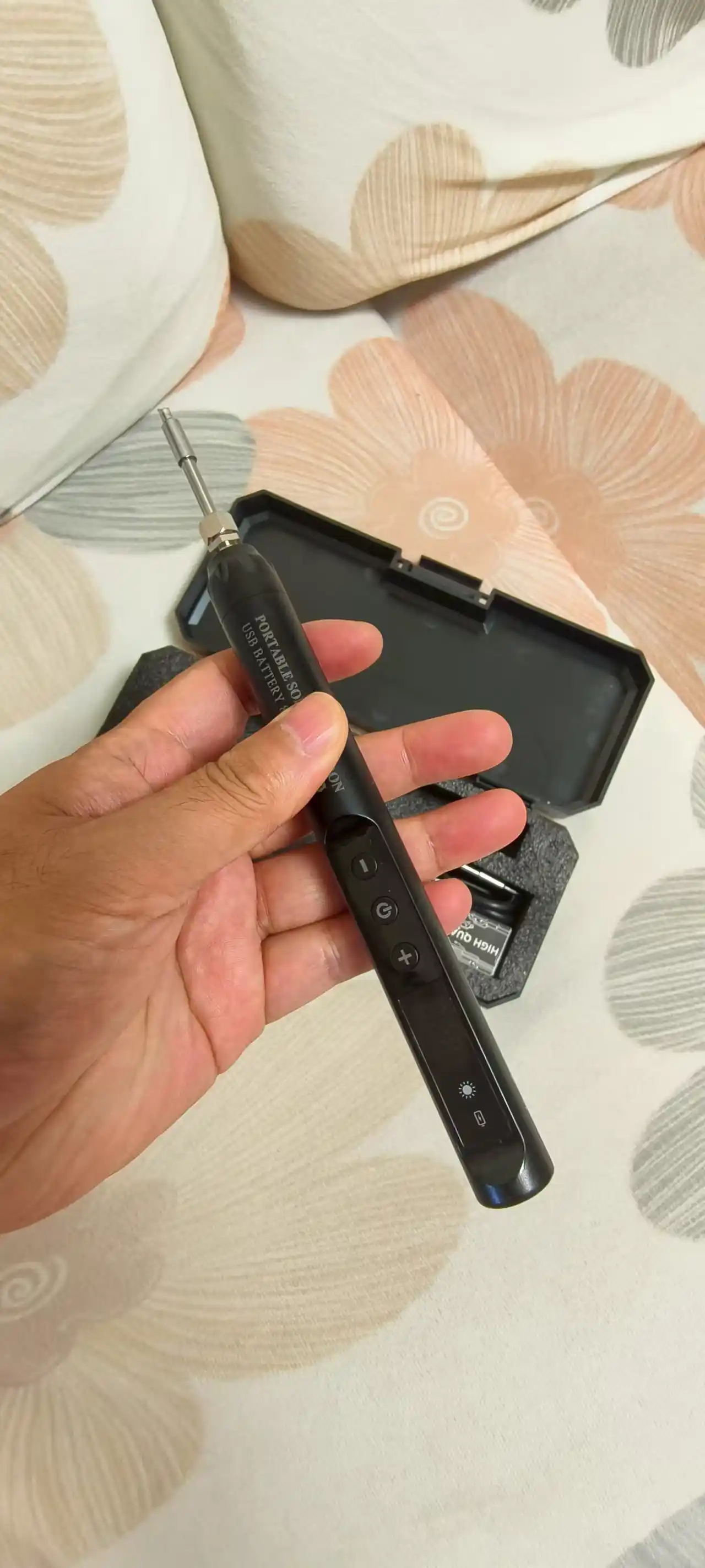 USB Type-C qayta zaryadlanadigan portativ simsiz payvandlagich, 5V 12 Vt harorat nazorati