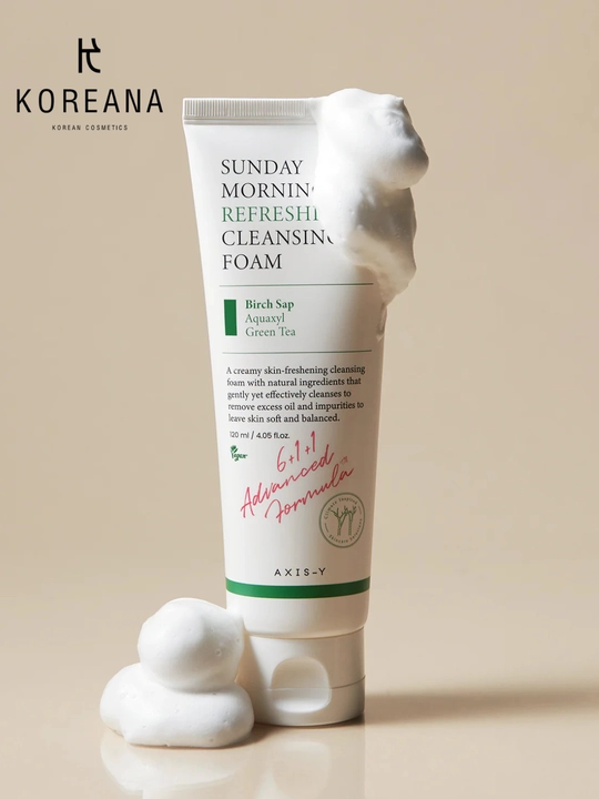 Увлажняющая пенка для умывания AXIS-Y Sunday Morning Refreshing Cleansing Foam, 120 мл - 