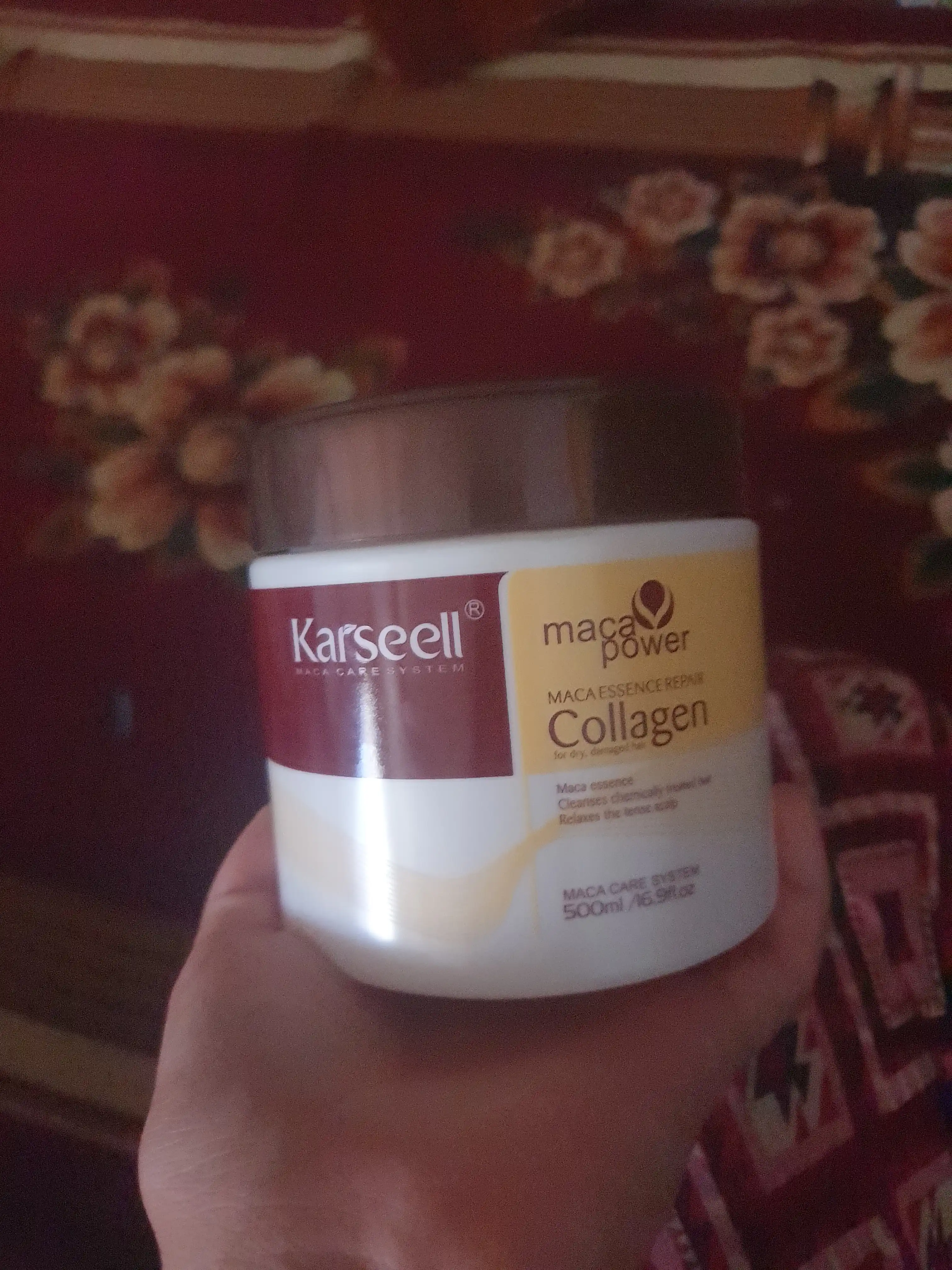 Маска для волос Karseell Collagen, обладает свойствами выпрямления, 500 мл