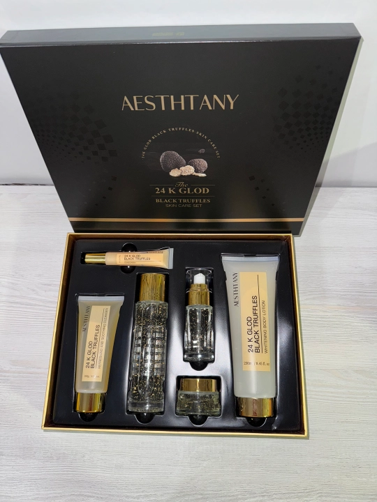 Косметический уходовый подарочный набор для лица Aesthtany 24k Glod Black Truffles - 