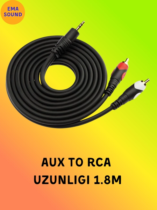 Аудиокабель AUX RCA, 1,5 метра, 1,8 метра, мягкий, черный и серый - 