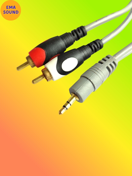 Aux to rca audio kabel 1. 5 metr 1. 8 metr qalin yumshoq qora va kulrang