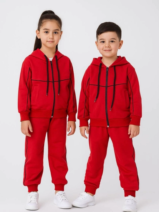 Детский костюм двойка из хлопка, 1-8 лет - 