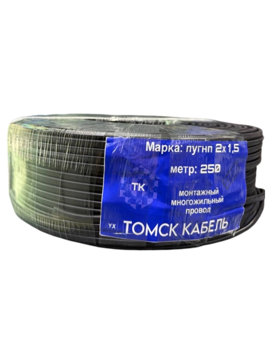 Montaj kabeli PUGNP 2×1.5 TOMSK KABEL, 250 m
