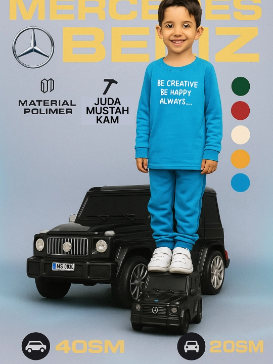 Bolalar uchun o'yinchoq mashina Gelik, 5 xil rangda, 40 x 20 sm, Mercedes-benz - 