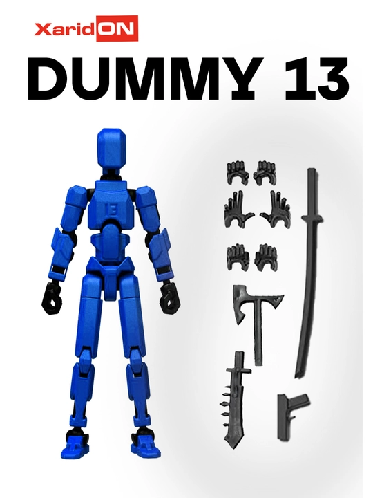 Фигурка-робот XaridON Dummy 13, подвижный конструктор с оружием, сменные руки, 12 цветов