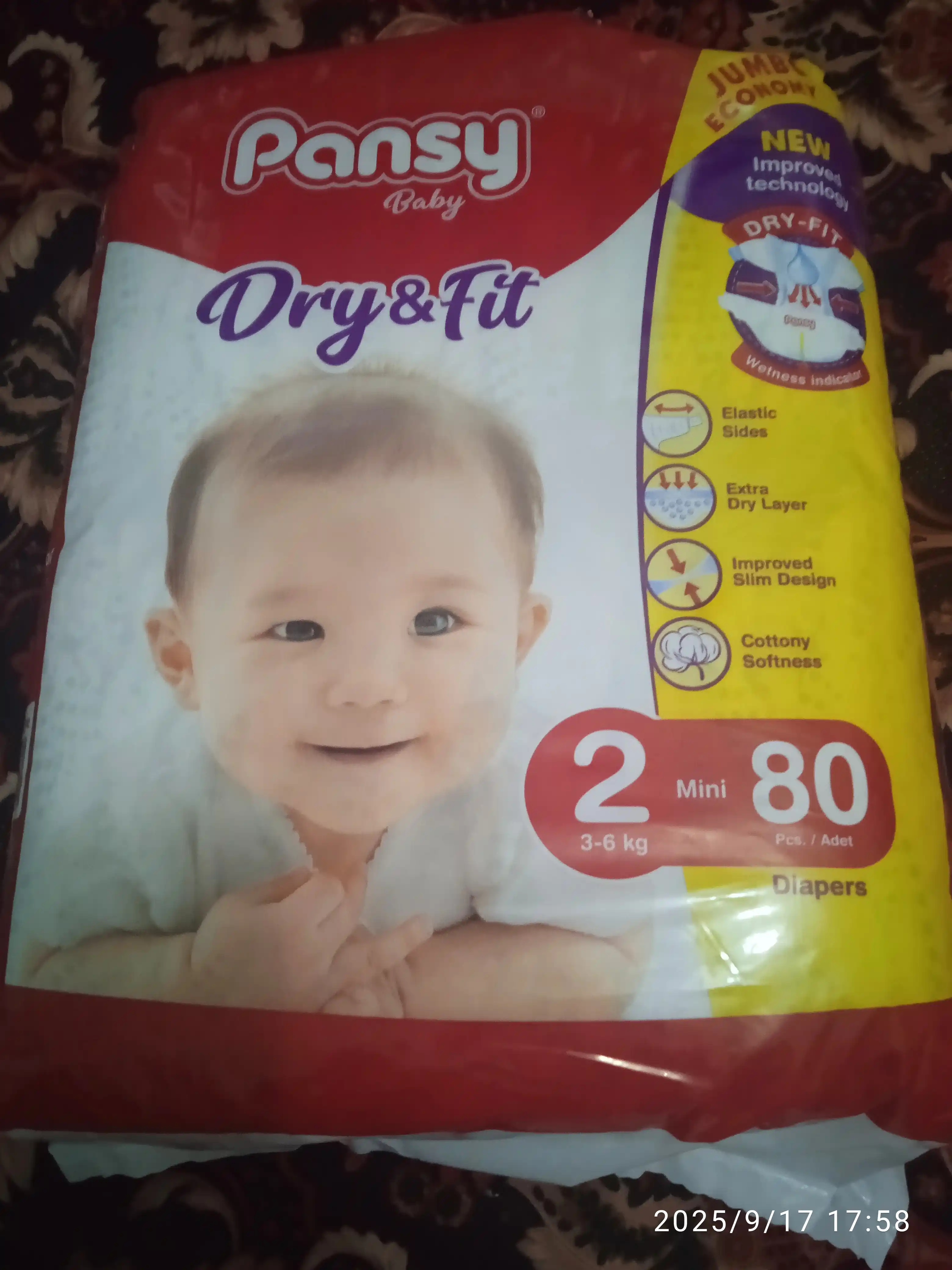 Подгузники Pansy Jumbo Mini 2, 80 шт