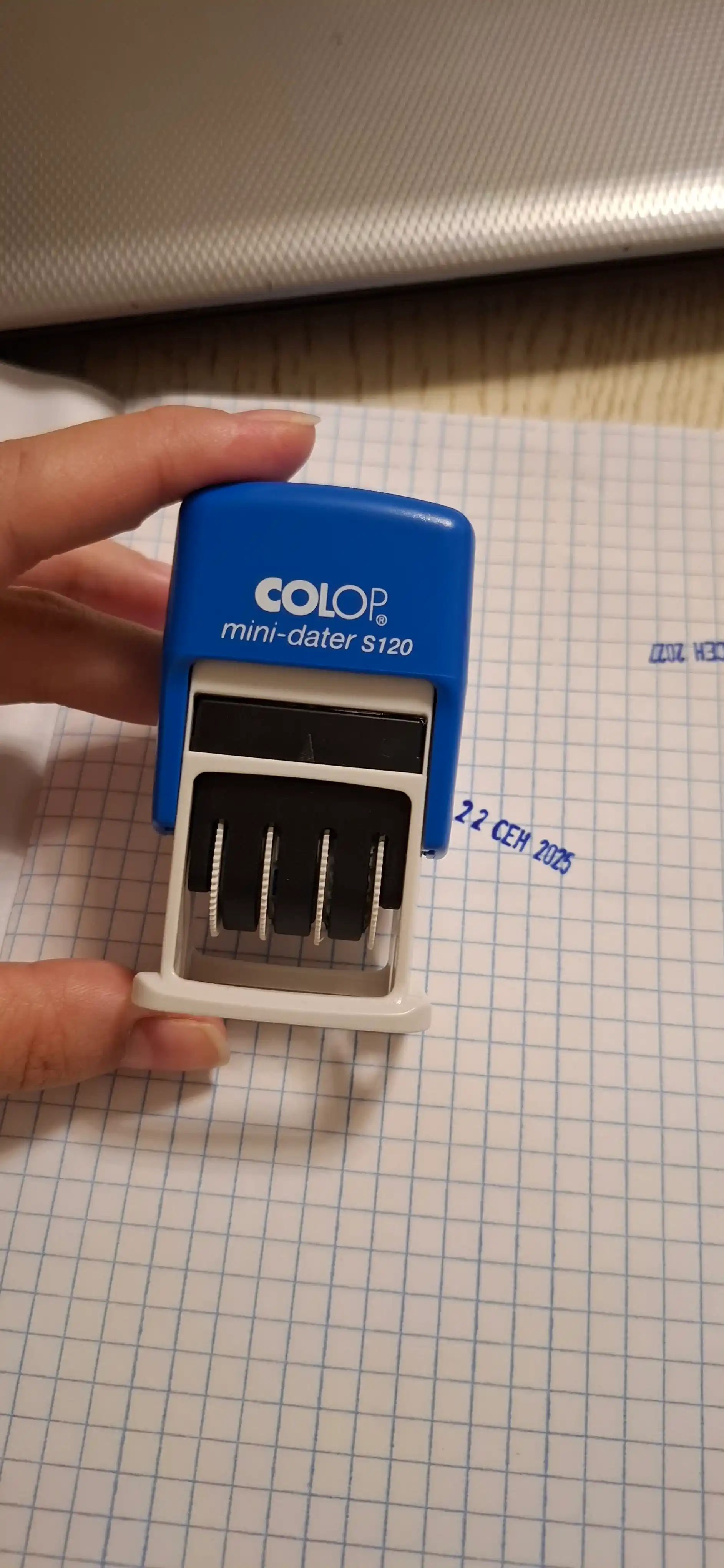 Dater-mini Colop S120 D19, ruscha markirovka, almashtirilishi mumkin