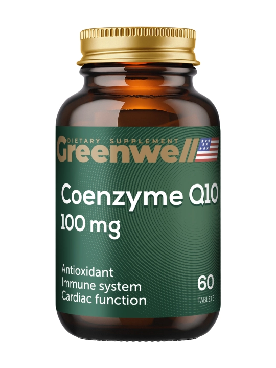 Greenwell Coenzyme Q10 100 мг, БАД для увеличение энергии и выносливости, 60 таб