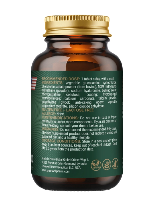 Greenwell Glucosamine, Chondroitin, MSM – здоровье суставов и подвижность