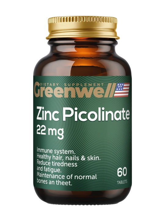 Greenwell Zinc Picolinate - immunitet, teri va erkaklar salomatligini qo‘llab-quvvatlash - 