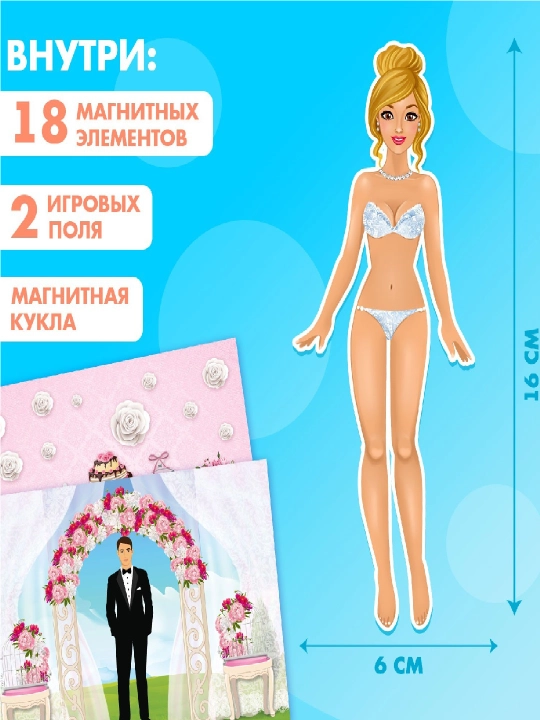 Магнитные игры-куклы наборы с одеждой, фоном и аксессуарами — развивающие игрушки