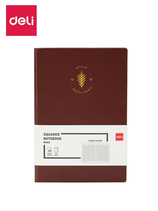 Книжка записная 96 л, A5 (кр) N116G Deli (клетка), 116G-N-rd - 