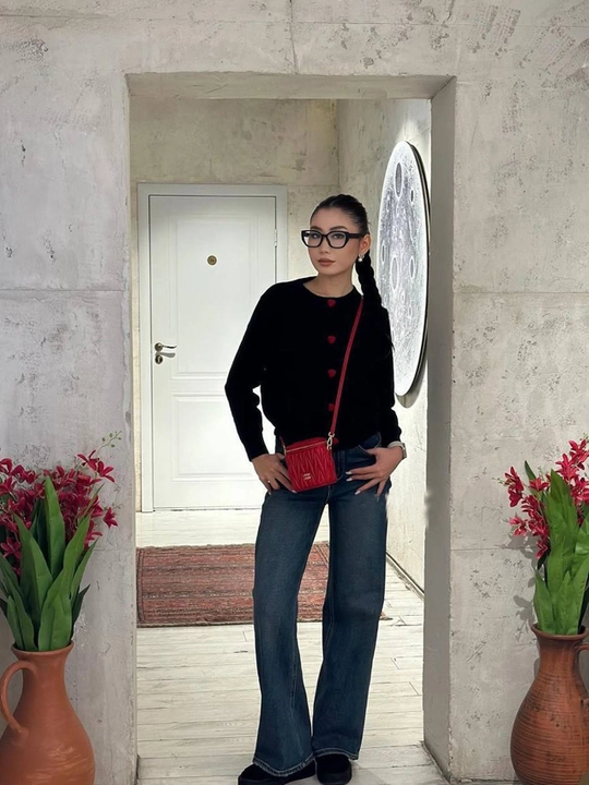 Ayollar va qizlar uchun jemper, standart o'lchamda 