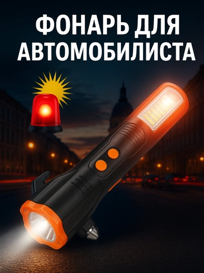 Аварийный фонарь, автомобильный с очень громкой сигнализацией — COMPASS-KM501