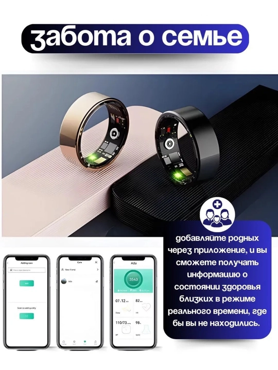 Smart Ring aqlli uzuk, smart uzuk 14 nazorat funkisyasi, zanglamas po'latdan tayyorlangan