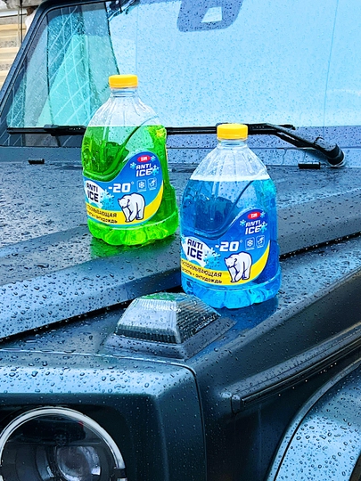 Незамерзайка "Anti-Ice" - "стеклоочиститель+ парфюм+ антидождь+ воск" -20C, 4Л и 1Л — NEOAVTO-ZIM-4litr