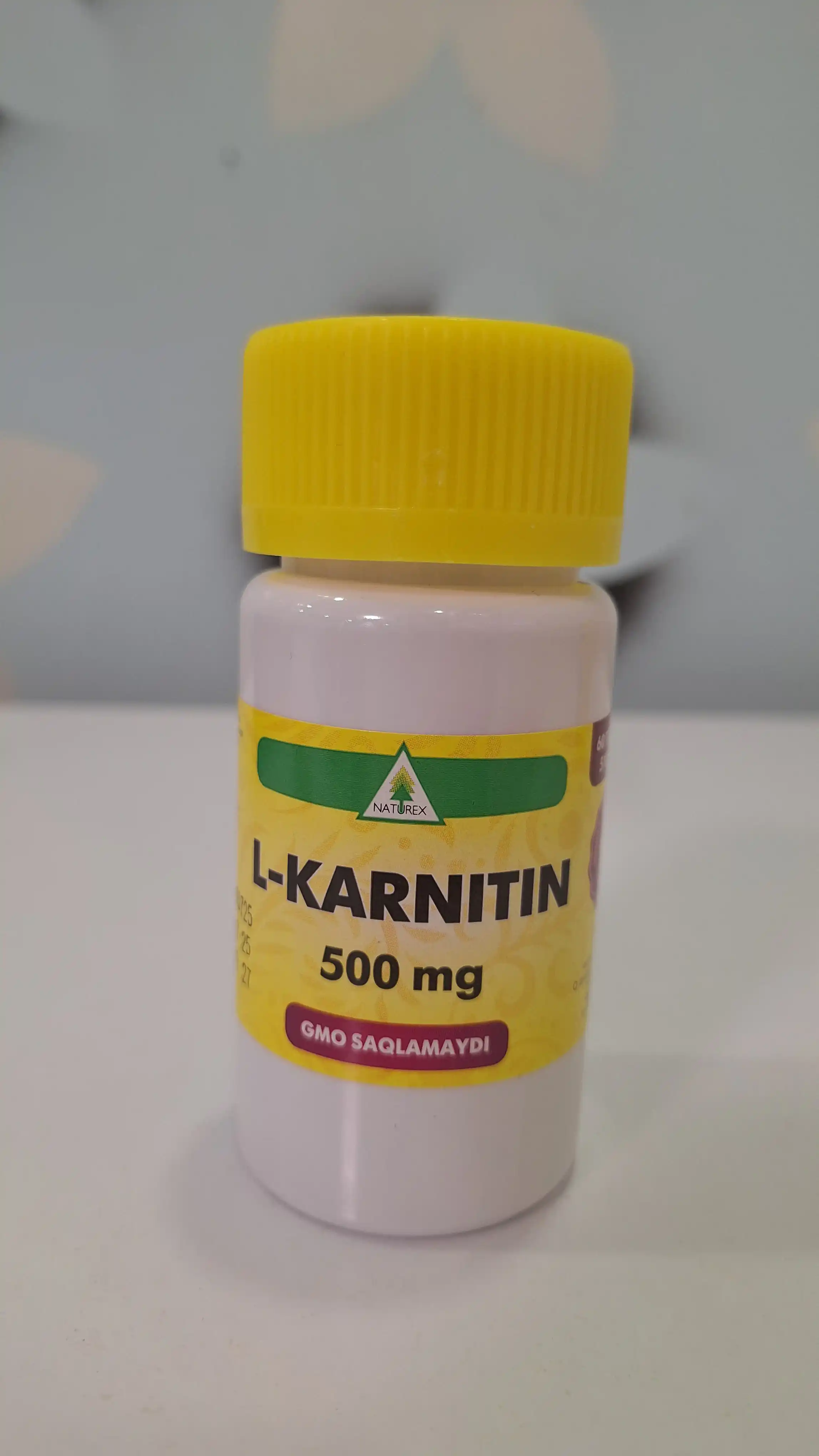 L-карнитин Naturex, 500 мг, 60 капсул