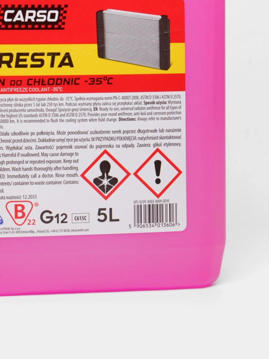 Sovutish suyuqligi 5 yil CARSO PRESTA -35C 5L RED G12