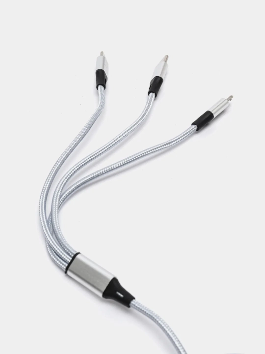 Zaryadlovchi kabeli universal 3 in 1 iPhone / Micro USB / Type-C