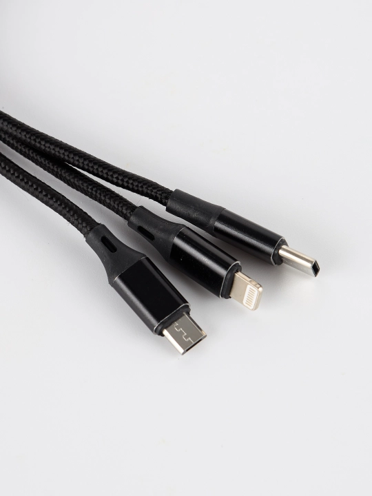 Zaryadlovchi kabeli universal 3 in 1 iPhone / Micro USB / Type-C