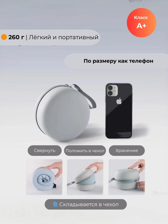 A+ sinf anatomik bo‘yin yostiqchasi, nafas oluvchi material, g‘ilofda