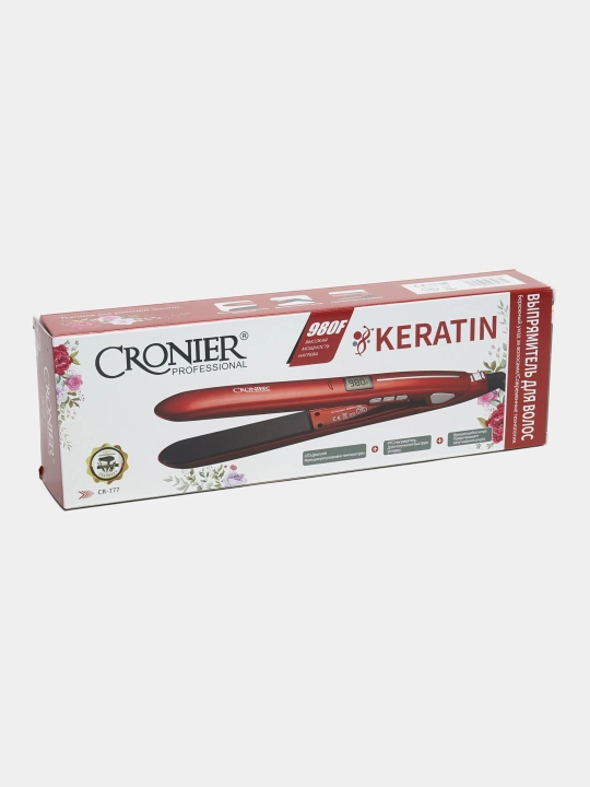 Keratin soch tekislovchi dazmol Cronier CR-777, LED displeyli