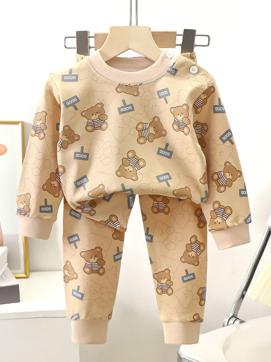 O‘g‘il bolalar va qizlar uchun pijama, 100% paxta, 7 xil rangda (90–130 sm)