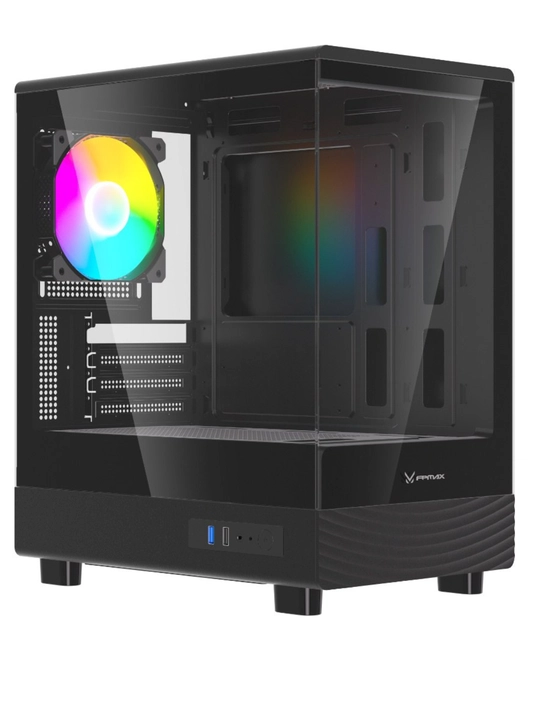 Diamond R2M Black ARGB Gaming PC Case, Micro-ATX / Mini-ITX, 3 Fan Support korpus - 