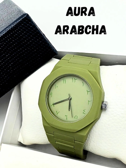 Часы для мужчин, арабские цифровые часы — DADSHOP-SOATLAR4-ЗЕЛЕН