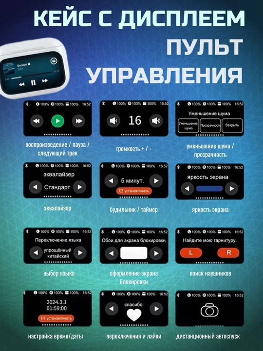 Ekranli simsiz quloqchinlar, bluetooth naushnik va navushnik simsiz