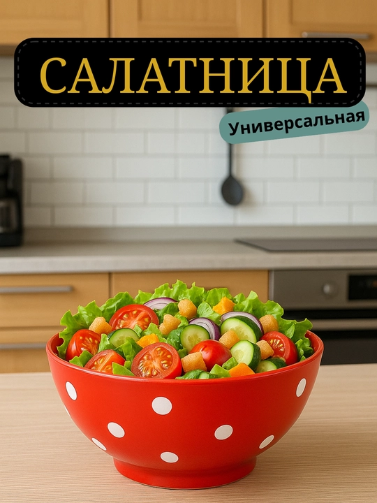 Пластиковый контейнер, емкость для приготовления салатов, посуды, теста - 