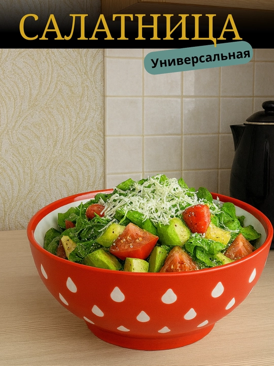 Пластиковый контейнер, емкость для приготовления салатов, посуды, теста
