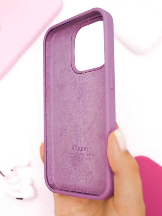 Silikon chexol iPhone 11–17, Pro va Pro Max uchun, Soft Touch, mikrofibrali