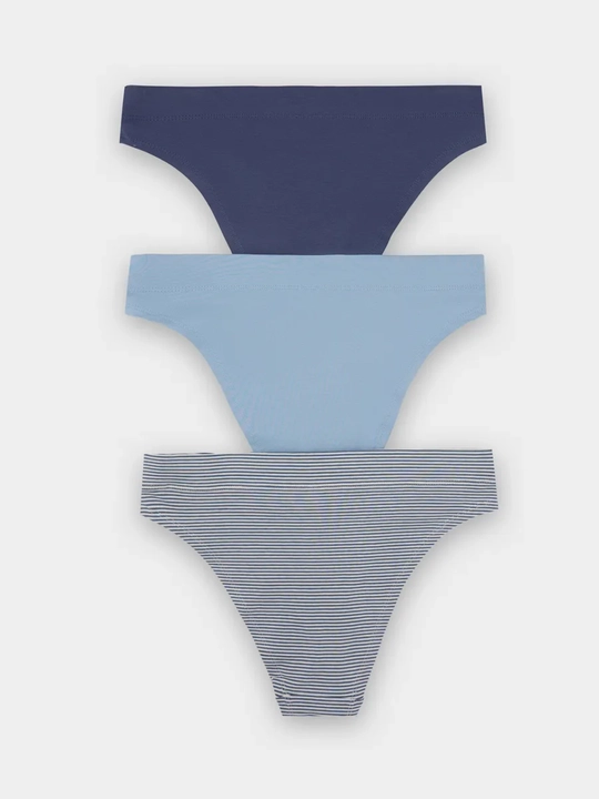 Panties ayollar sliplari baland bo'yli to'plam, 3 dona