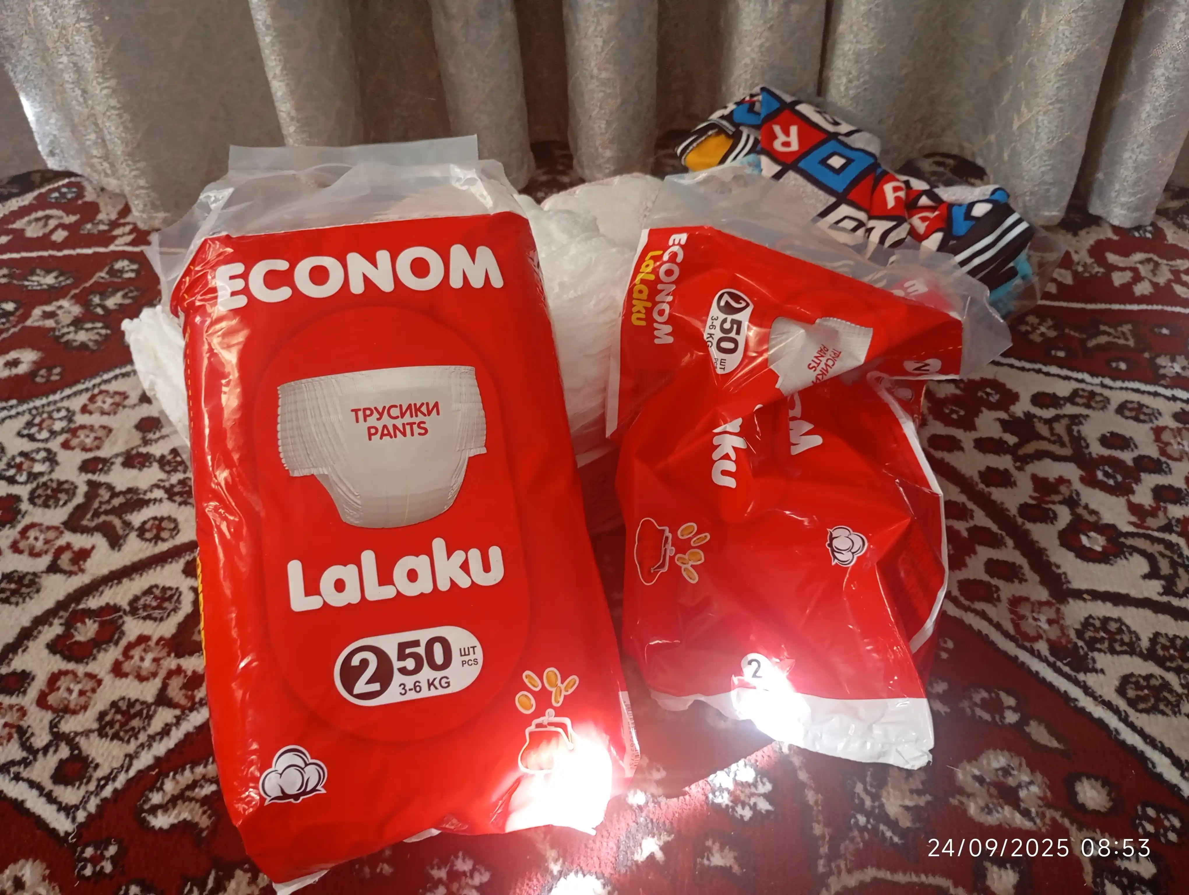 Taglik-trusiklar LaLaku Econom (ECONOM), o‘lchami 2 (3-6 kg), 100 dona