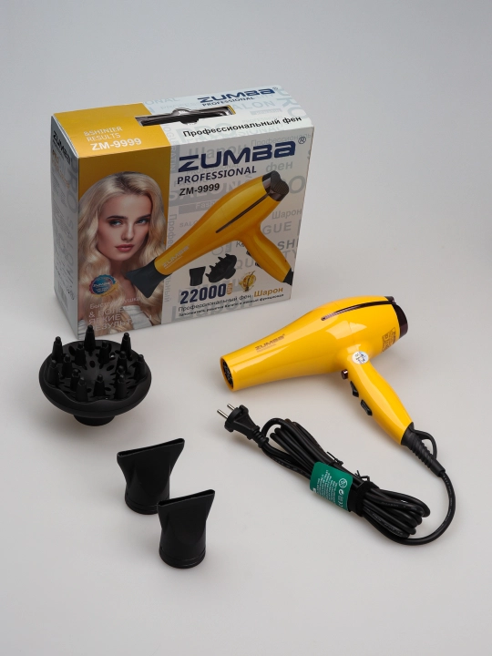 Профессиональный фен для сушки и укладки волос Zumba ZM-9999, ZM-9956, ZM-9958