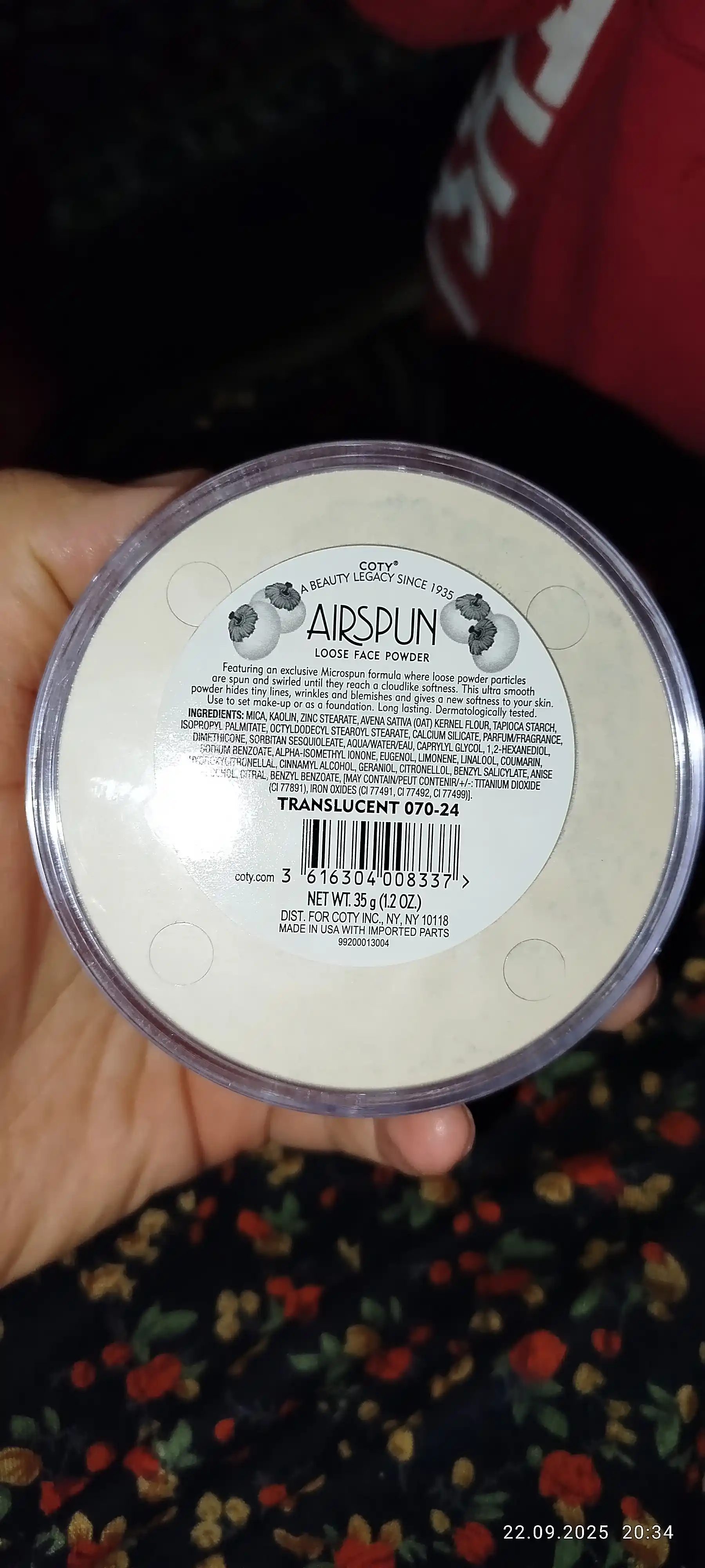 Пудра рассыпчатая Airspun, 070-24, 35 г