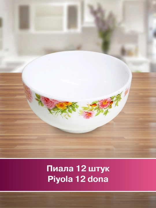Набор посуды Torix, 84 предмета, для 12 человек из небьющейся стеклокерамики