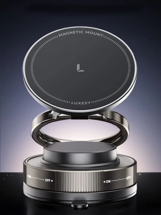 Luxesy MagSafe magnit holder — vakuumli telefon ushlagichi, 360°