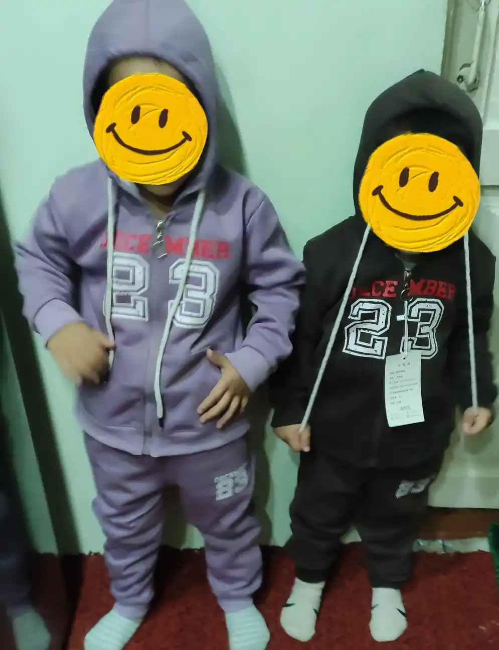 O‘g‘il va qiz bolalar uchun sport kostyumi, ikki iplik qalinlikda,1-5 yosh bolalar kiyimi